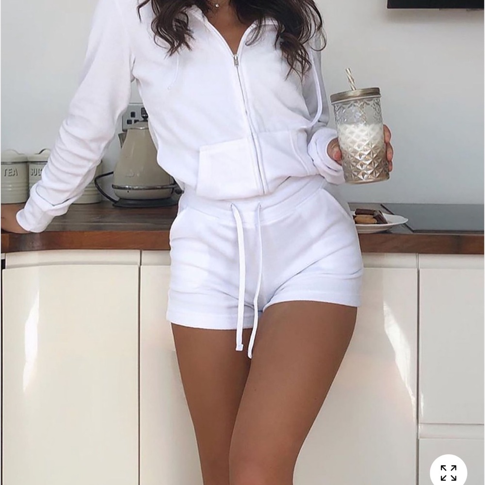 Fashion Nova White Athletic Shorts